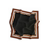 Twill Kemerli Ve Çıtır Motifli Desenli Taba Renkli 90X90 Eşarp (İpek İçermez) Dikim Şekli : El Dikişi