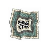 Twill Taş Desenli Mint Yeşili Renkli 90X90 Eşarp (İpek İçermez) Kenar Dikiş Şekli El Dikişli