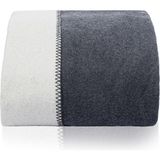 Twin Battaniye Soft Pamuklu Çift Kişilik Battaniye Antrasit Krem 200 x 220 5013A - Antrasit - Krem - 200 x 220 cm
