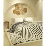Twin Battaniye Soft Pamuklu Çift Kişilik Battaniye Antrasit Krem 200 x 220 5038A - 200 x 220 cm