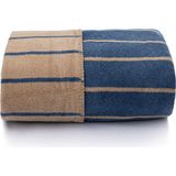 Twin Battaniye Soft Pamuklu Çift Kişilik Battaniye Kahve Mavi 200 x 220 5029A - Kahverengi - Mavi - 200 x 220 cm
