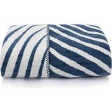 Twin Battaniye Soft Pamuklu Çift Kişilik Battaniye Mavi Krem 200 x 220 5035A - Mavi - Krem - 200 x 220 cm