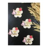 TWİN COLLECTION Papatya Model Çilek Figürlü Doğum Günü Bebek Fotoğraflı Hediyelik Magnet (25 Adet)