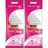 Twin Lady Sensitive Shaver 5'li Kadın Tıraş Bıçağı, 2 Bıçaklı Kullan At Tıraş Bıçağı - Çok Renkli