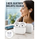 Twin Store 3.nesil Ios Android Uyumlu Bluetooth 5.0 Beyaz Çağrı Cevaplama Yeni Nesil