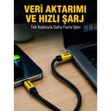 Twin Store 3'ü 1 Arada USB Kablosu 240W Veri Aktarım Kablosu