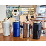 Twin Store Askılı Derece Göstergeli Vakumlu Mug - 500 ml Kahve Termosu ALK3136 - 00-Siyah