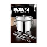Twin Store Buz Kovası 304 Paslanmaz Çelik Buz Maşası Seti Buz Termosu 721563 - Seçenek