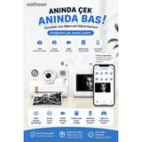 Twin Store Çocuk Anında Baskılı Fotoğraf Makinesi 16MP Dijital Kamera Video Telefon Destekli - Ahşap