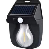 Twin Store Fithome OR-118 Hareket Sensörlü Su Geçirmez Solar Bahçe Aydınlatma Duvar Lambası - 0 - Siyah - 1 W
