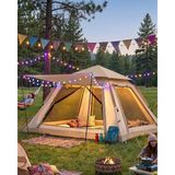 Twin Store Güneşlikli Kamp Çadırı 240X240X160 cm 6 Kişilik Kolay Kurulum Outdoor