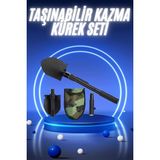 Twin Store Pusulalı Katlanabilir Kazma Kürek Kamp Seti Kamp Küreği Portatif Çantalı