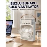 Twin Store Spreyli Mini Masaüstü Fan | 500ML Su Hazneli, 3 Kademeli Soğutucu Yeni Nesil