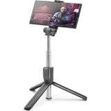 Twin Store Telefon Tripodu Selfie Çubuğu Seti Bluetooth 5.0 Kumandalı 67 cm - Siyah ND1039 - (ClearEyelets)Black-RadiantOrchid