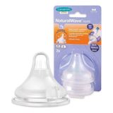 Twin Store Wave Biberon Emziği Orta Akış 2'li - 01 - Mavi