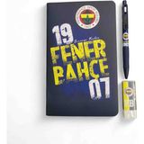 Twin Taraftar Versatil Kalem Silgi Bloknot Seti Kırtasiye 3 Lü Set Fenerbahçe