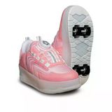 Twingers 001 Anorak Pembe Beyaz Işıklı Ve Patenli Çocuk Spor Ayakkabı