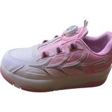 Twingers Paten Tekerlekli Işıklı Spor Ayakkabı - Pembe - Beyaz - 36