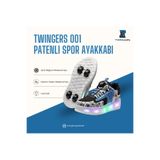 twingers Patenli Işıklı Tekerlekli Çocuk Spor Ayakkabı Kaykay sneaker