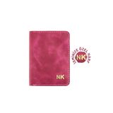 twingold İsme Özel Pasaport Kılıfı - %100 Rainbow Deri - AK02003 - Fuşya