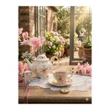 Twinkle Diana Porselen 6 Lı Çay Fincan Seti Vintage Çiçek Desenli Gold Detaylı