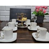 Twinkle Luxury Gold Bone Porselen Kahve Fincan Takımı 09GLD01 - 6 Adet - 90 ml
