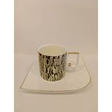 Twinkle Luxury Gold Bone Porselen Kahve Fincan Takımı 410GLD02 - 001-Renkli - 90 ml