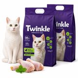 Twinkle Yetişkin Kedi Maması 20 kg - Tavuklu Kedi Maması - 2 x 10 kg Paket -%85 Hayvansal Protein - Tam ve Dengeli Beslenme - Tüy ve Deri Desteği