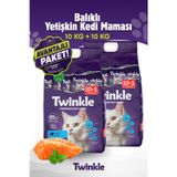 Twinkle Yetişkin Kediler İçin Balıklı Tam Ve Dengeli Kedi Maması 10 Kg X 10 Kg Avantaj Paket 20 Kg