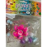 Twins Stars Kedi Patisi Squishy Oyuncağı Sukuşi (Şeffaf Seri)(7,5x6,5cm) - Fuşya