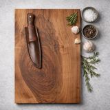 Twins Wood Craft Ceviz Ağacı Kesme Tahtası (Büyük Boy) - (40x25x2,5cm) - 1 Adet