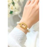 TwinsCollection 24 Ayar Gram Altın Uyumlu 10mm İnci Bileklik - 24 Ayar Gram Altın Takılan Bileklik