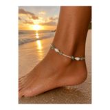 Twinssis Accessories İnci ve Deniz Yıldızı Mercan Detaylı Deniz Kabuğu Halhal