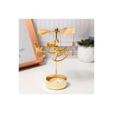 Twirl Candle Dekoratif Dönen Mumluk Mum Isısıyla Dönen Gold Metal Ev Dekoru Atlı Karınca