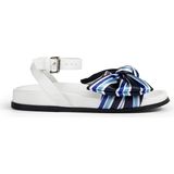 Twist Çizgi Desen Fiyonklu Sandalet TS1260033015002 - Beyaz