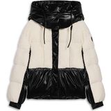 Twist Kadın SHEARLING MIX Kapitone Mont Siyah Uzun Kol Kalın Model Günlük Stil - 40