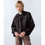 Twist KAPÜŞONLU DERİ GÖRÜNÜMLÜ MONT TW6260012371008 - Mor - 36
