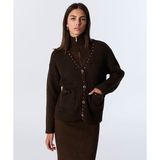 Twist KARMA AKSESUARLI TRİKO HIRKA TW6250050276074 - Kahverengi