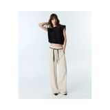 Twist PÜSKÜLLÜ KEMERLİ WIDE LEG PANTOLON