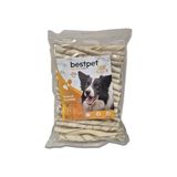 Twisted Stick WHITE,%100 Doğal Deri Beyaz Burgu Köpek Ödül Çubuğu 350 gr