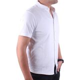 Twister 1853 Beyaz Kısa Kol Günlük Pamuklu Erkek Gömlek - 2XL