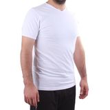 Twister Jeans 2302 Beyaz Günlük Pamuklu Basıc V Yaka Erkek Tişört BEYAZ
