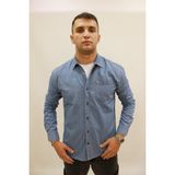 Twister Jeans Eg 1874 Tek Cep Erkek Kot Gömlek - 04G-Mavi