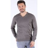 Twister Jeans Et 3622 V Yaka Kahve Melanj Triko - Kahverengi
