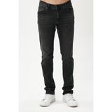 Twister Jeans Panama 757-03 Black Dar Kesim Dar Paça Likralı Erkek Kot Pantolon Füme - 33 / 32