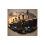 Twistify Twistiyf Titanic Temalı Dekoratif Ahşap Duvar Saati – Nostaljik & Modern Salon, Ofis ve Çalışma Odası Duvar Dekoru (Özel Kesim)