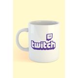 Twitch Baskılı Kahve Kupası - Beyaz - 300 cc