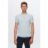 Twn 0EF069421003M Slim Fit Mavi Düz Örgü T-shirt