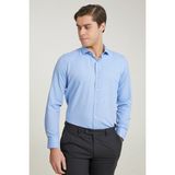 Twn 8EF022103288M Slim Fit Mavi Armürlü Erkek Gömlek