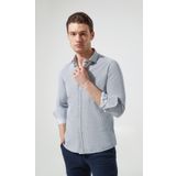 Twn 9EF022104288M Slim Fit Lacivert Baskılı Erkek Gömlek